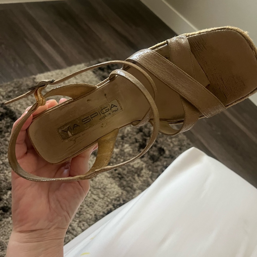 Y2K Via Spiga nude wedges☀️ - Picture 7 of 9